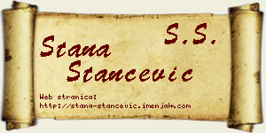 Stana Stančević vizit kartica